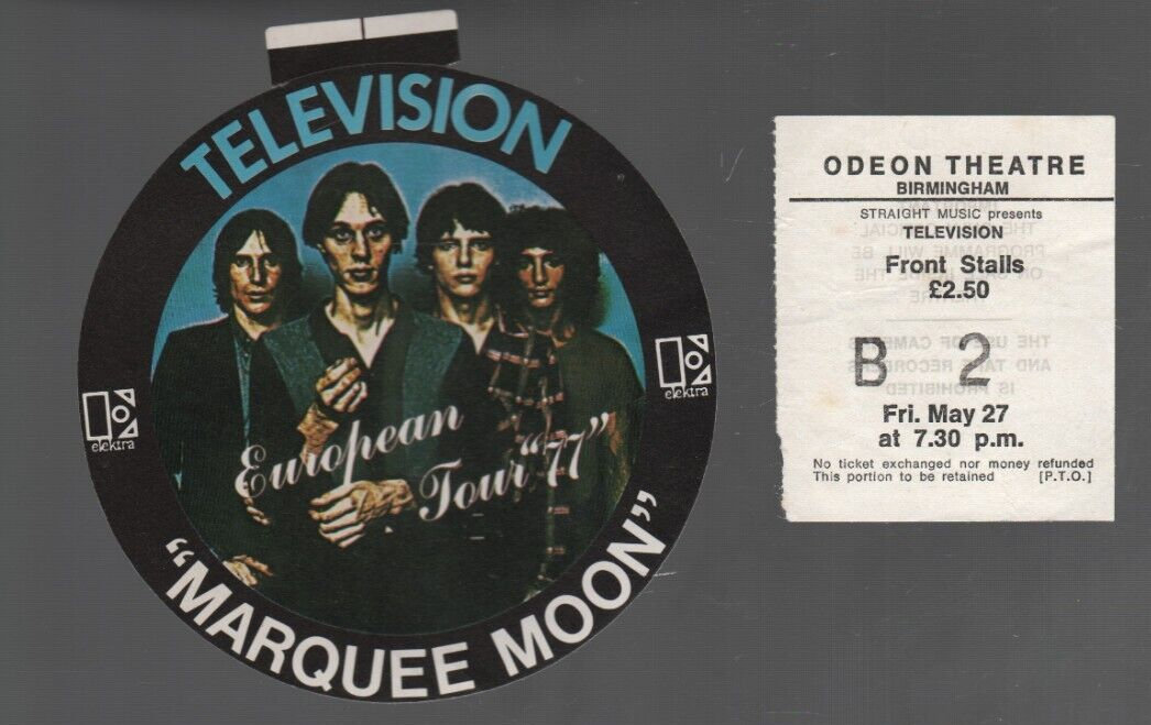 Television Marquee Moon LP w/Insert France Import 1977 Elektra tom